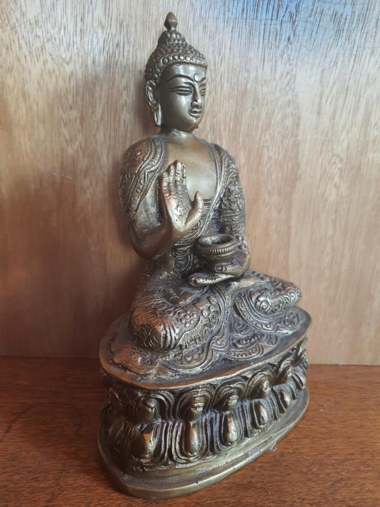 Buddha-Figur, Bronze - Nepal - Anfang 20. Jahrhundert