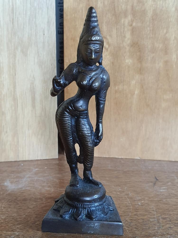 Tempeltänzerin, Bronze-Figur - Indien - Mitte 20. Jahrhundert