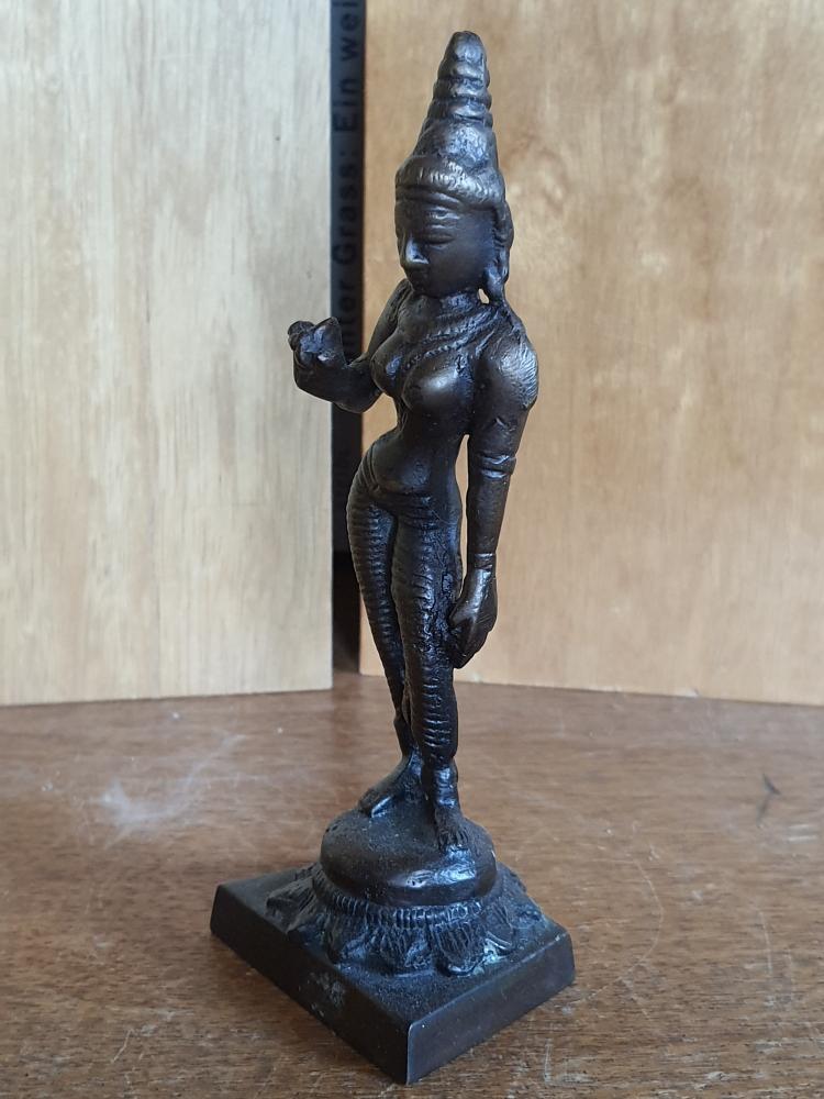 Tempeltänzerin, Bronze-Figur - Indien - Mitte 20. Jahrhundert