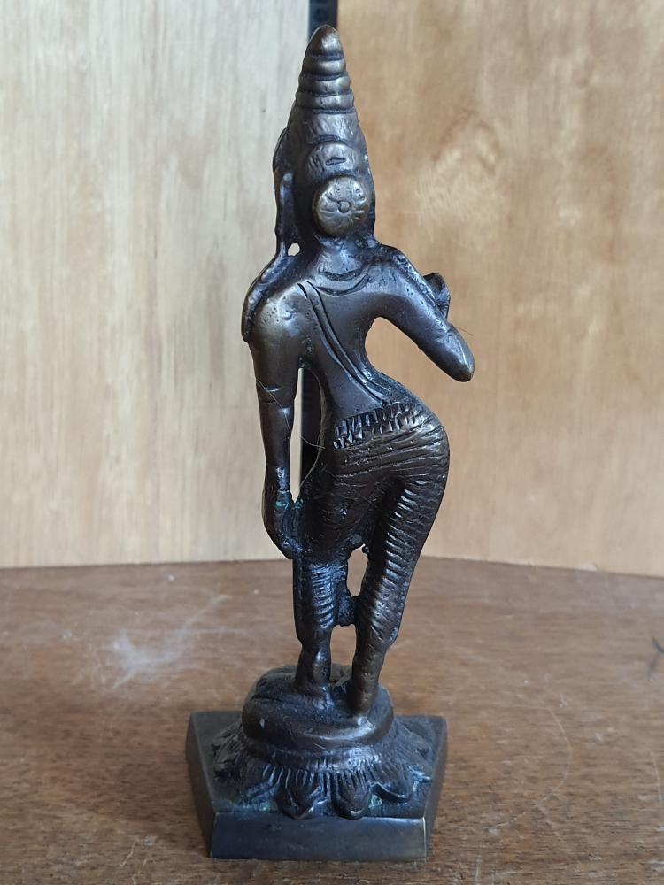 Tempeltänzerin, Bronze-Figur - Indien - Mitte 20. Jahrhundert