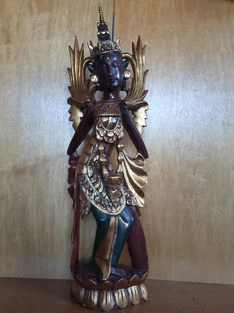 Holz-Figur, Dewi Sri - Bali - Mitte 20. Jahrhundert