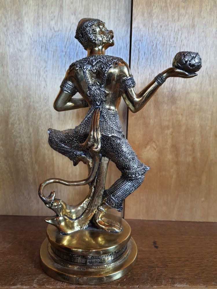 Messing-Figur, Hanuman  - Thailand - 20. Jahrhundert