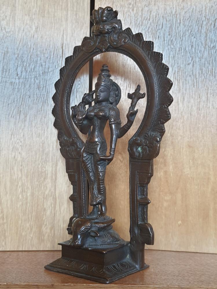 Bronze-Figur, Göttin Parvati  - Bali - Ende 20. Jahrhundert