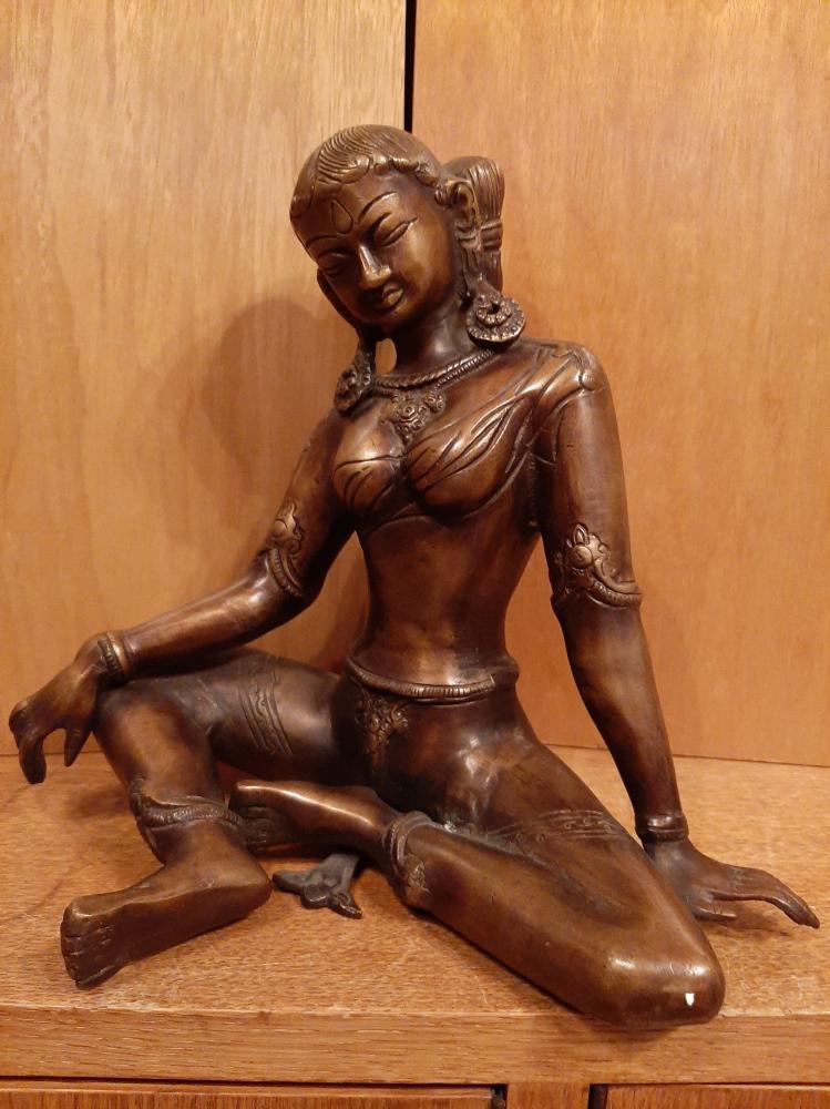 Bronze-Figur, Göttin Parvati  - Indien - 20. Jahrhundert