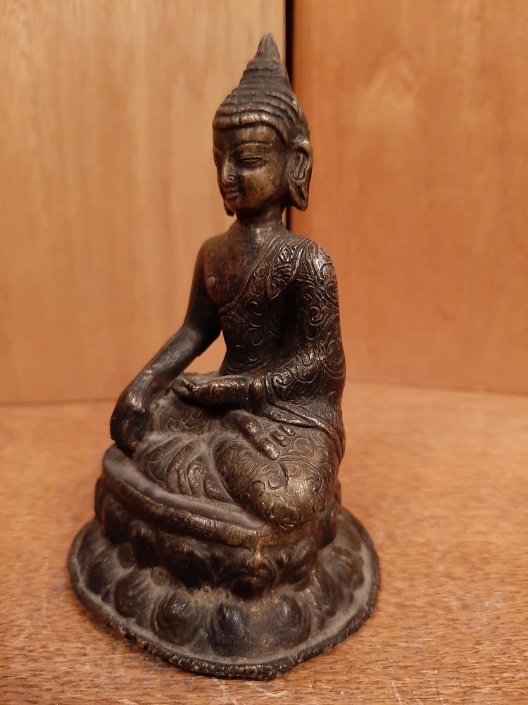 Buddha-Figur, Bronze - Nepal - um 1900