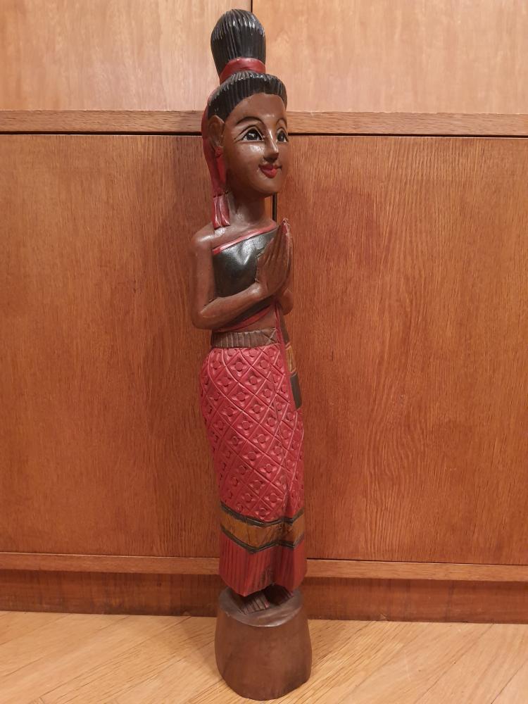 Holz-Figur, Sawadee-Girl  - Thailand - 21. Jahrhundert