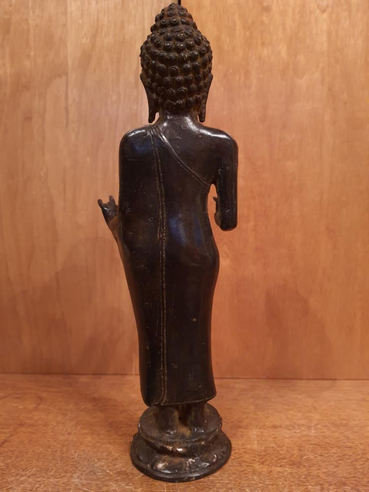 Buddha-Figur, Messing  - Thailand - Mitte 20. Jahrhundert
