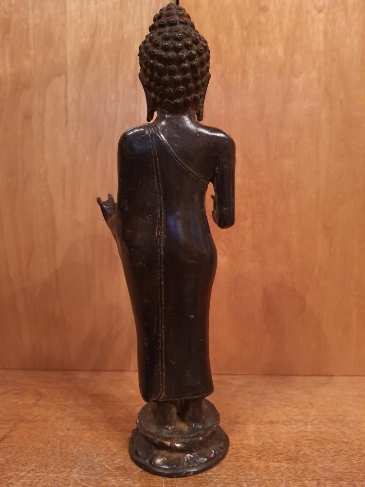 Buddha-Figur, Messing  - Thailand - Mitte 20. Jahrhundert