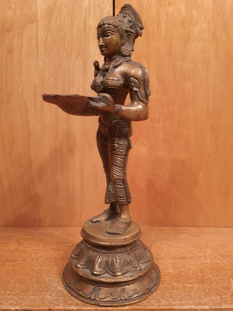 Bronze-Figur, Lakshmi  - Indien - Mitte 20. Jahrhundert