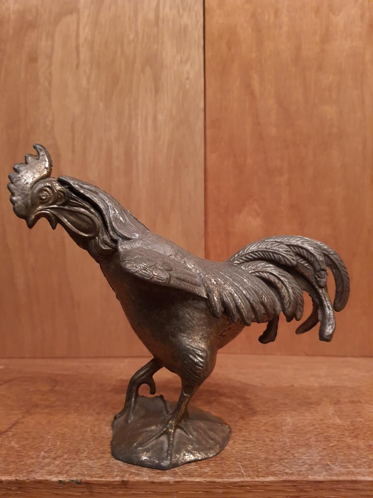 Bronze-Figur, Hahn  - Thailand - Mitte 20. Jahrhundert
