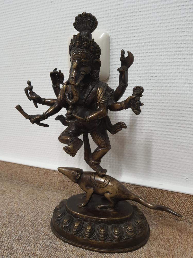 Bronze-Figur, Ganesha  - Indien - Mitte 20. Jahrhundert