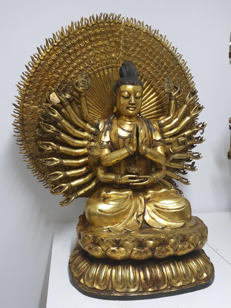 Buddha-Figur, (109cm) Guanyin Avalokiteshvara -Tibet -20. Jahrhundert