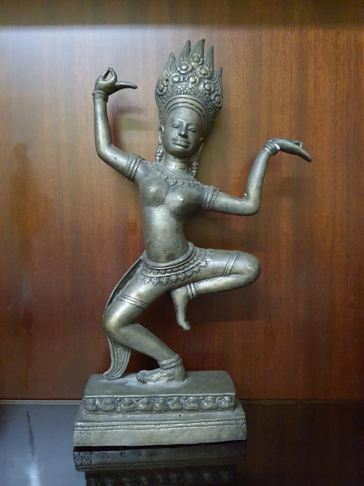 Bronze-Figur, Khmer Antik  - Kambodscha - Mitte 20. Jahrhundert