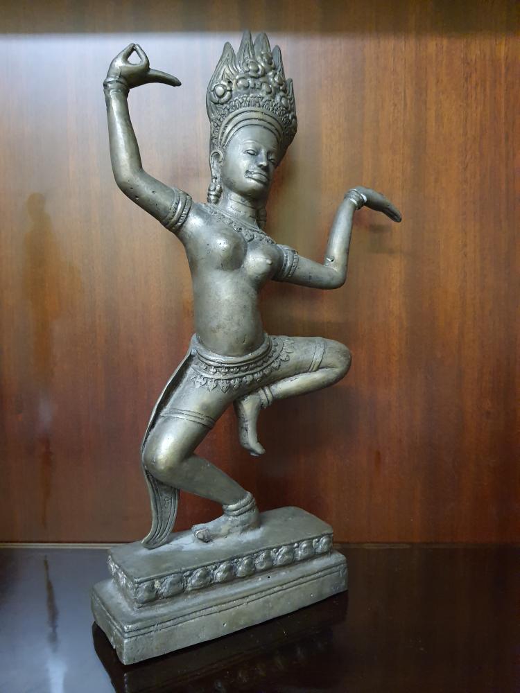 Bronze-Figur, Khmer Antik  - Kambodscha - Mitte 20. Jahrhundert