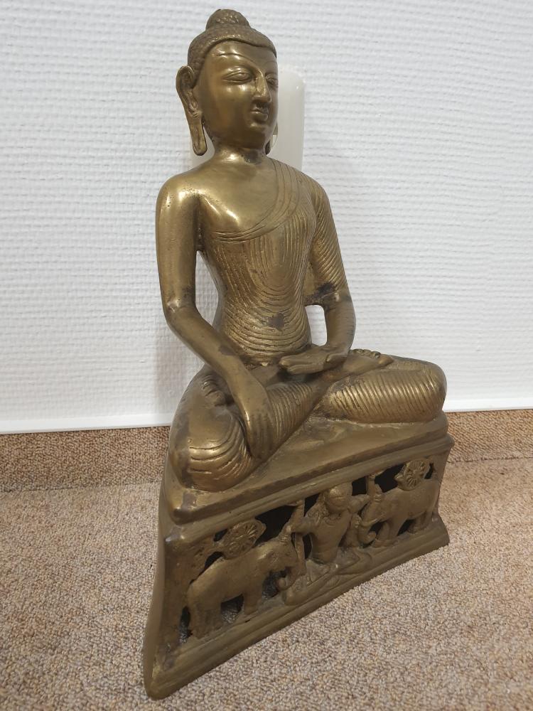 Buddha-Figur, Bronze - Indien - 2. Hälfte 20. Jahrhundert