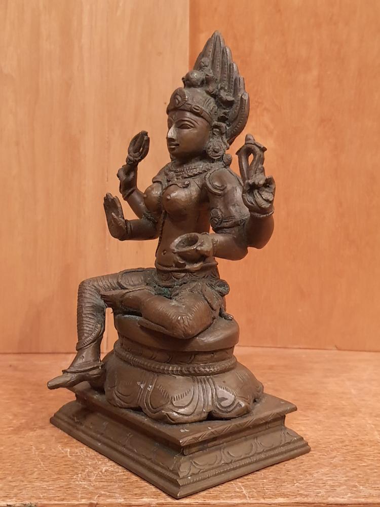 Bronze-Figur, Göttin Durga  Indien - Mitte 20. Jahrhundert