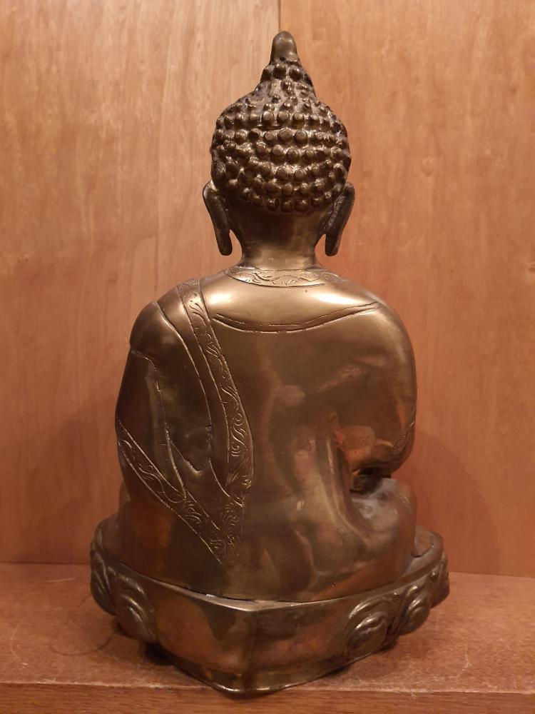 Buddha-Figur, Bronze  - Indien - Mitte 20. Jahrhundert