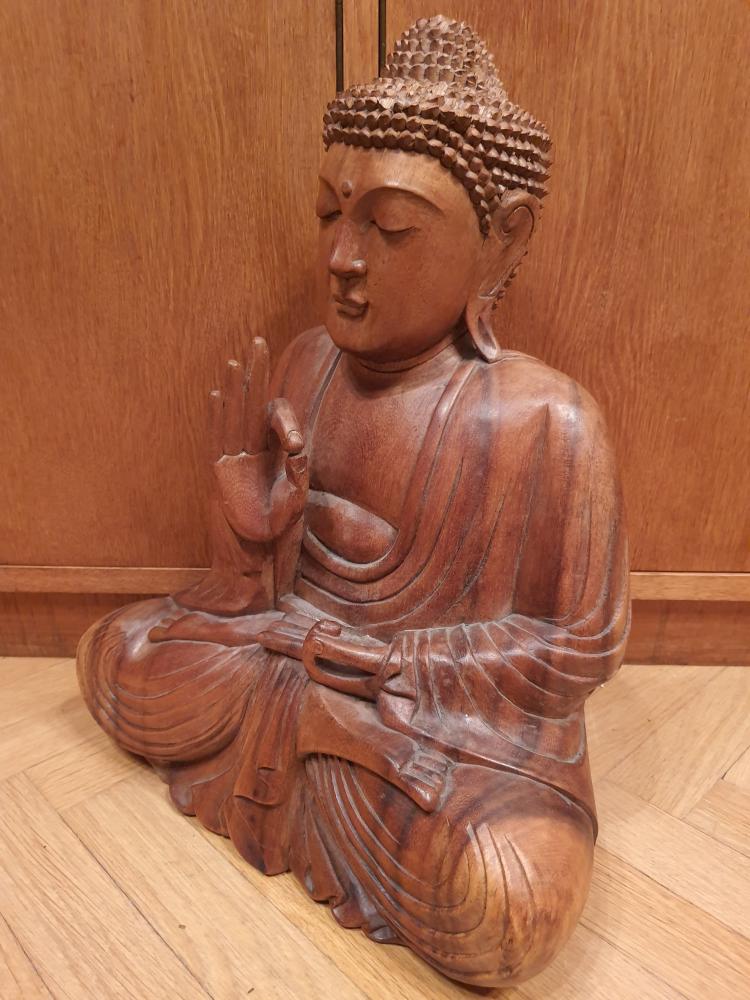 Buddha-Figur, Holz  - China - 20. Jahrhundert