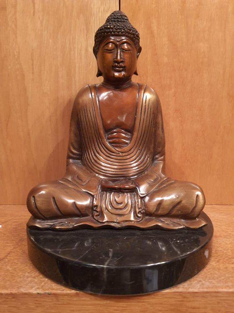 Buddha-Figur, Bronze  - China - Mitte 20. Jahrhundert