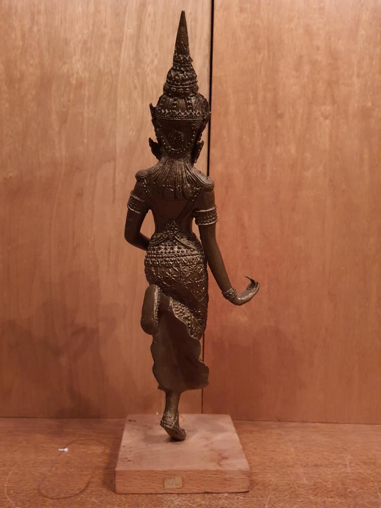 Bronze-Figur, Tempeltänzerin  - Thailand - 2. Hälfte 20. Jahrhundert