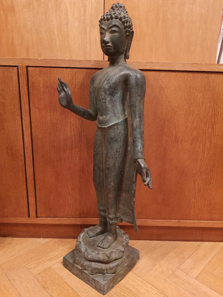 Buddha-Figur, Bronze  - Thailand - Anfang 20. Jahrhundert