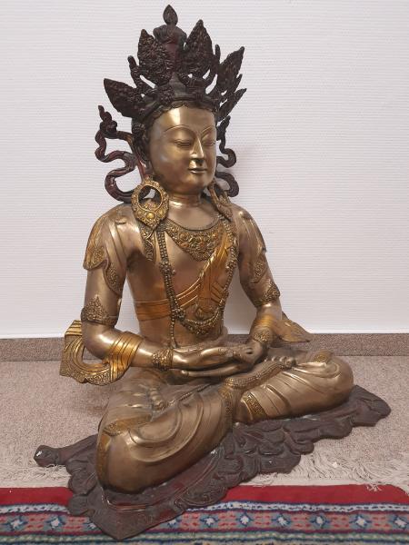 Bronze-Buddha, Dhyana  - Nepal - Mitte 20. Jahrhundert