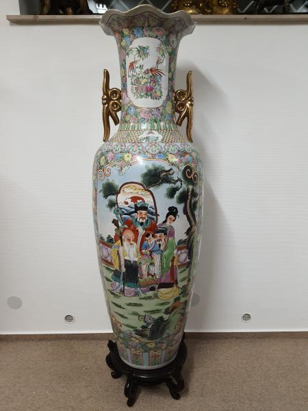 Riesige Vase, (174cm) Porzellan  - China -  20. Jahrhundert