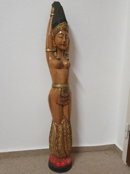 Holz-Figur, (101cm) Göttin Sita  - Thailand - 20. Jahrhundert