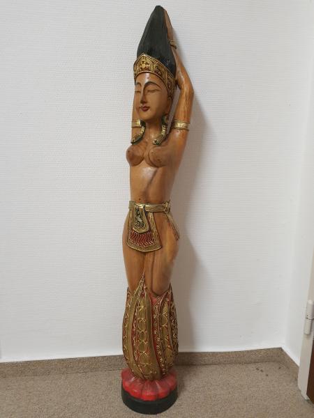 Holz-Figur, (101cm) Göttin Sita  - Thailand - 20. Jahrhundert