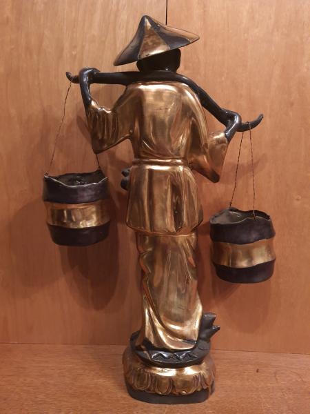Bronze-Figur, Wasserträger - China - 20. Jahrhundert