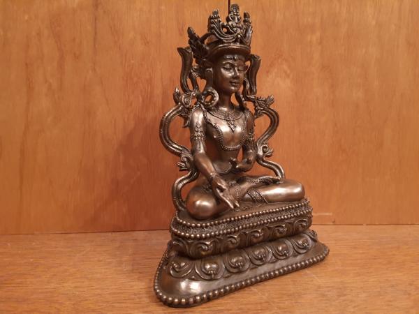 Bronze-Figur, Weiße Tara  - Asien - 21. Jahrhundert