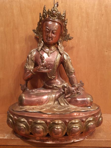 Bronze-Figur, Vajrasattva  - Nepal - Mitte 20. Jahrhundert