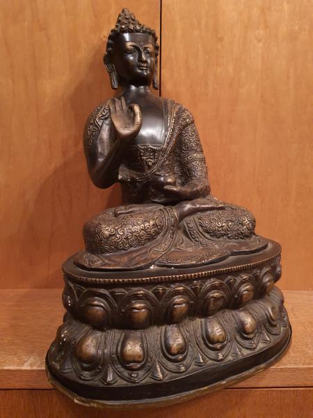 Buddha-Figur, Bronze  - Indien - 2. Hälfte 20. Jahrhundert