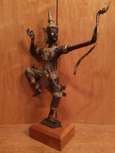 Bronze-Figur, Shri Rama - Thailand - Mitte 20. Jahrhundert