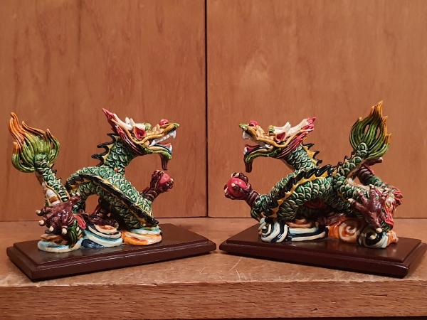 2 Drachen-Figuren  - China - 21. Jahrhundert