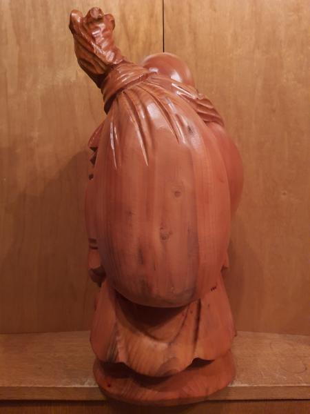 Holz-Figur, Happy Buddha  - China - Ende 20. Jahrhundert