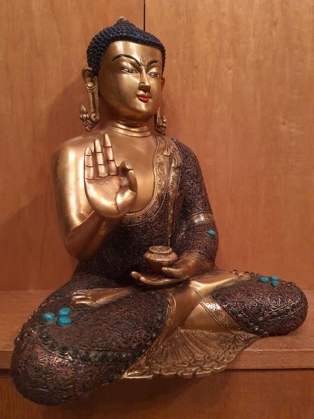 Bronze-Figur, Buddha  - Nepal - 20. Jahrhundert