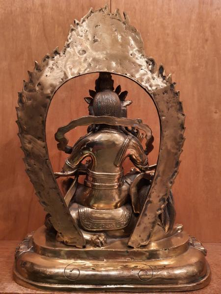 Messing-Figur, Jambhala  - Tibet -  20. Jahrhundert