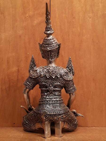 Versilberte Bronze-Figur, Hanuman  - Thailand - Ende 20. Jahrhundert