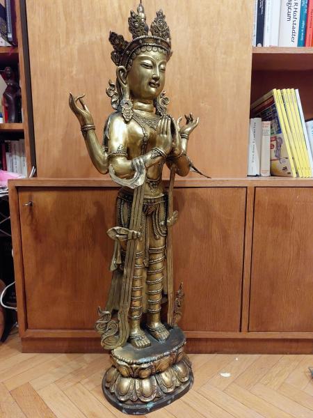 Bronze-Figur, (97,5cm) Avalokiteshvara  - Tibet - 2. Hälfte 20. Jahrhundert
