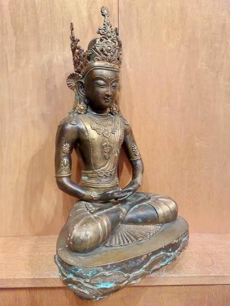 Bronze-Figur, (51cm) Bodhisattva  - Tibet - 1. Hälfte 20. Jahrhundert