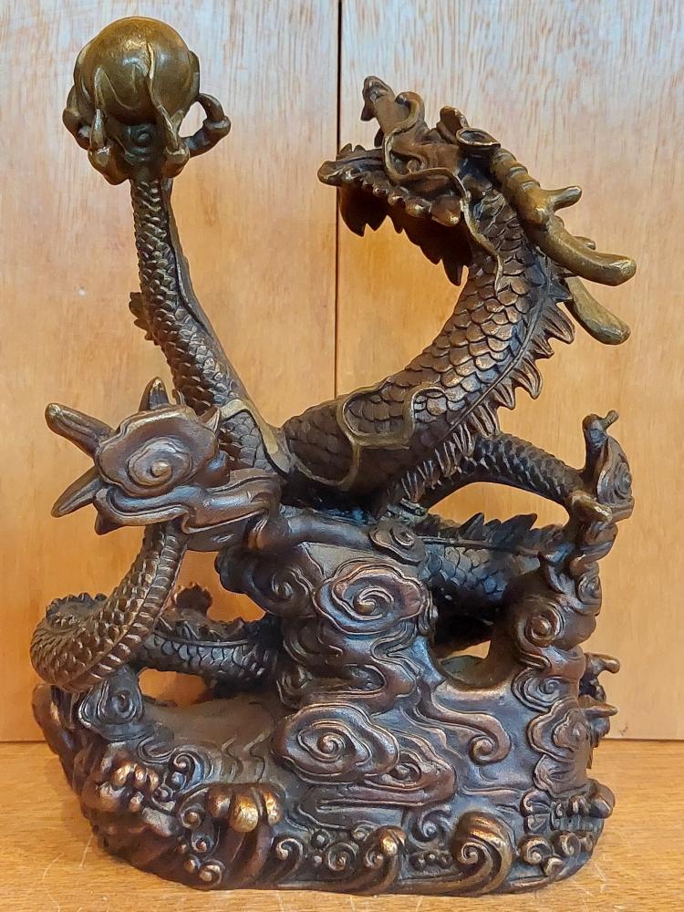 Bronze-Figur, Drache  - China - 20. Jahrhundert
