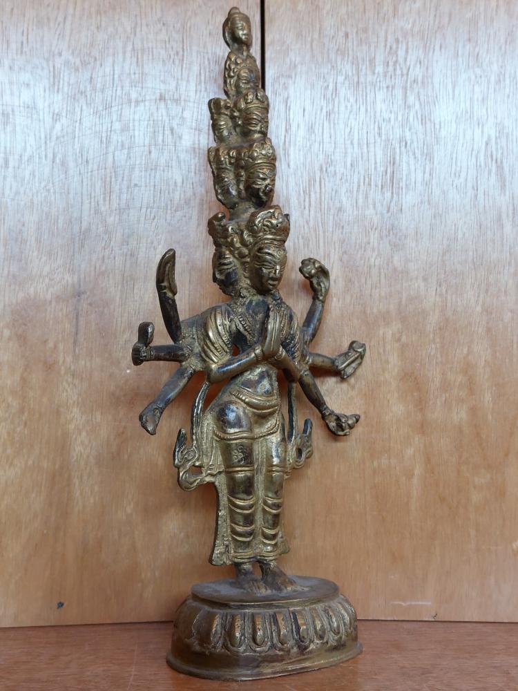 Bronze-Figur, Avalokiteshvara  - Tibet - 1. Hälfte 20. Jahrhundert