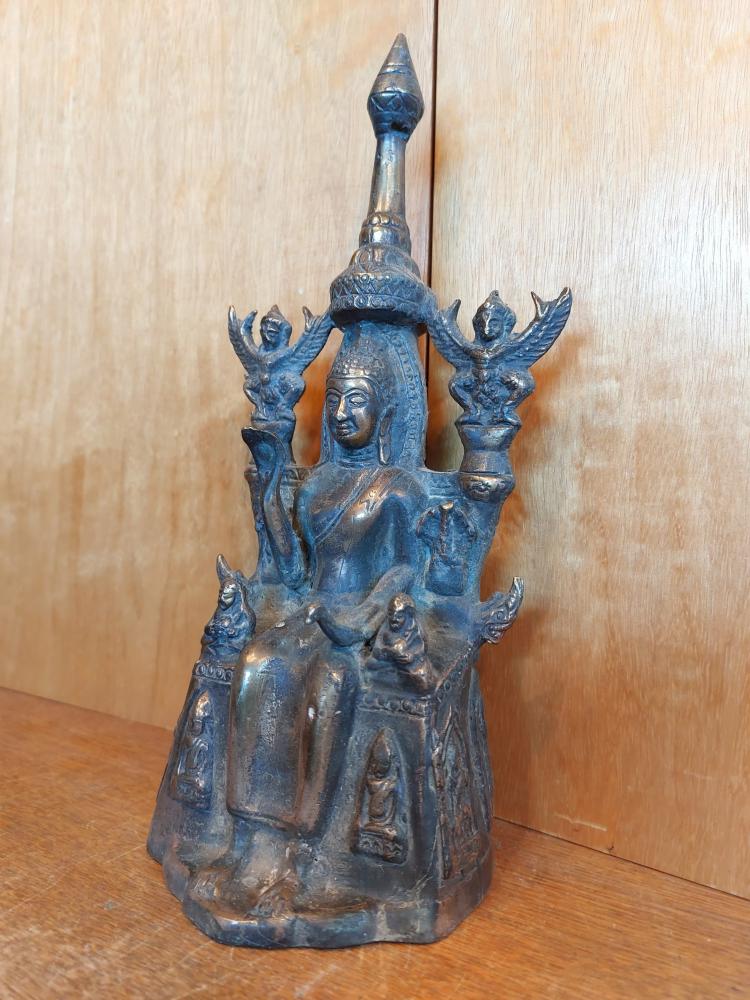 Bronze-Figur, Buddha Maitreya  - Thailand - Um 1900