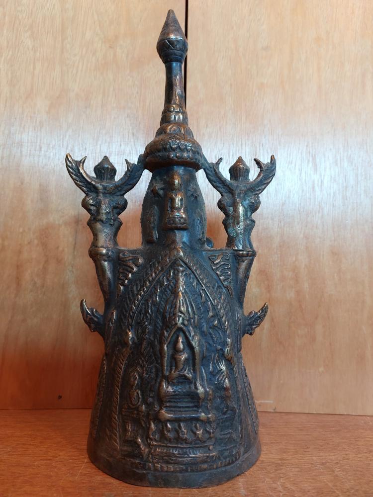 Bronze-Figur, Buddha Maitreya  - Thailand - Um 1900