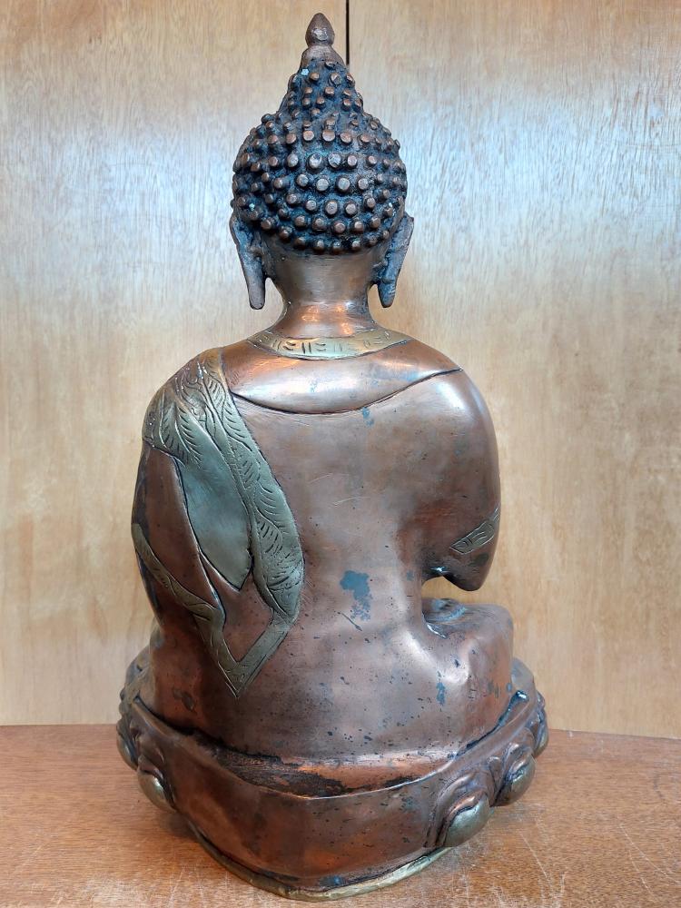Bronze-Figur, Buddha Kupfer/Messing - Nepal - Mitte 20. Jahrhundert