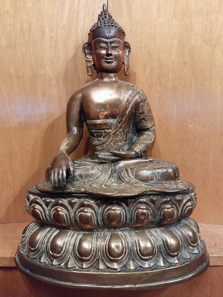 Bronze-Figur, Buddha Sakyamuni  - Nepal - 2. Hälfte 20. Jahrhundert