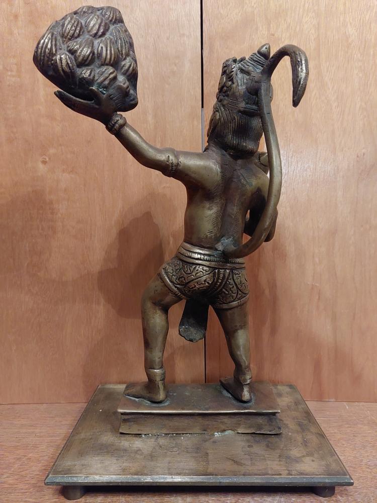Bronze-Figur,  Gottheit Hanuman  - Indien - 20. Jahrhundert