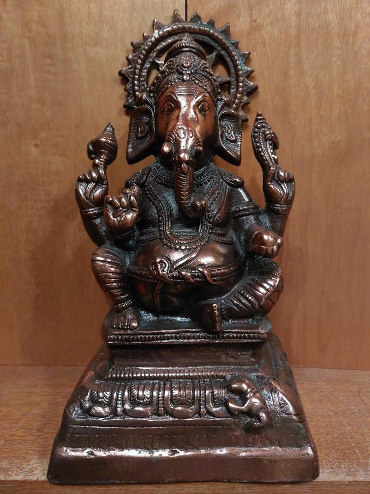 Kupferblech-Figur, Ganesha  Indien - Ende 20. Jahrhundert
