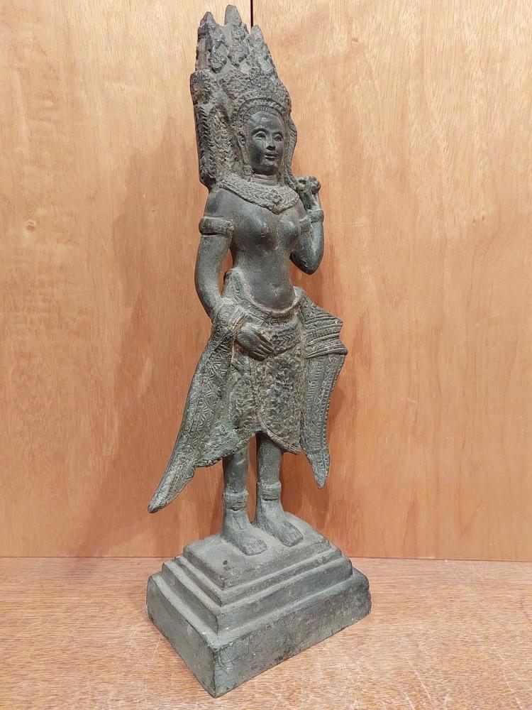 Bronze-Figur, Apsara  - Kambodscha - 1. Hälfte 20. Jahrhundert